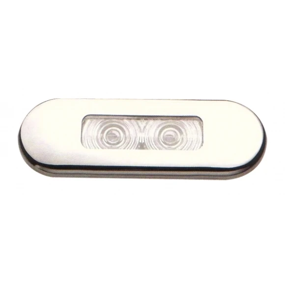 Ledli lamba, gömme montaj, paslanmaz çelik çerçeveli. 