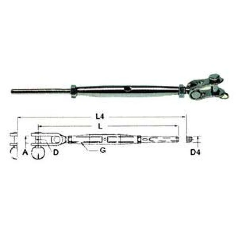 Sıvamalı, mafsallı liftin, AISI 316 paslanmaz çelik.