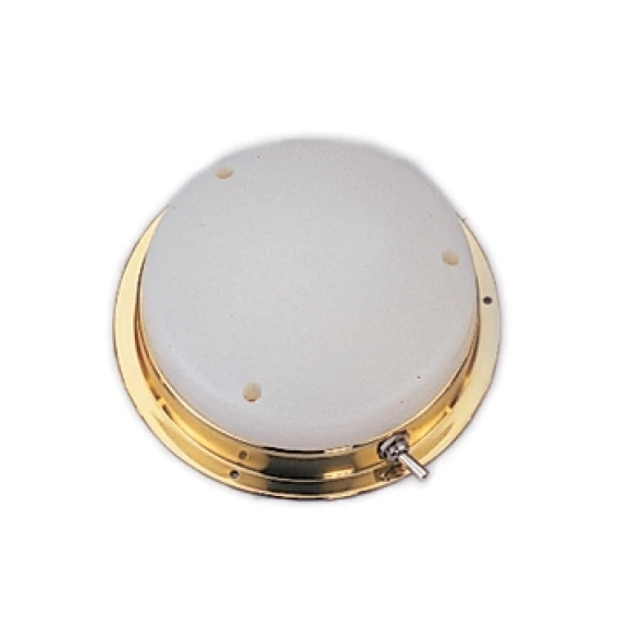 Tavan lambası. Pirinç. Ø140mm. Beyaz lensli. 12V/5W.