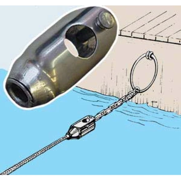 Zincir ve halatı birleştirme konnektörü. AISI 316 paslanmaz çelik.