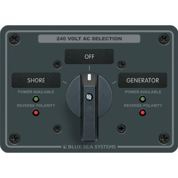 AC kaynak seçme paneli.