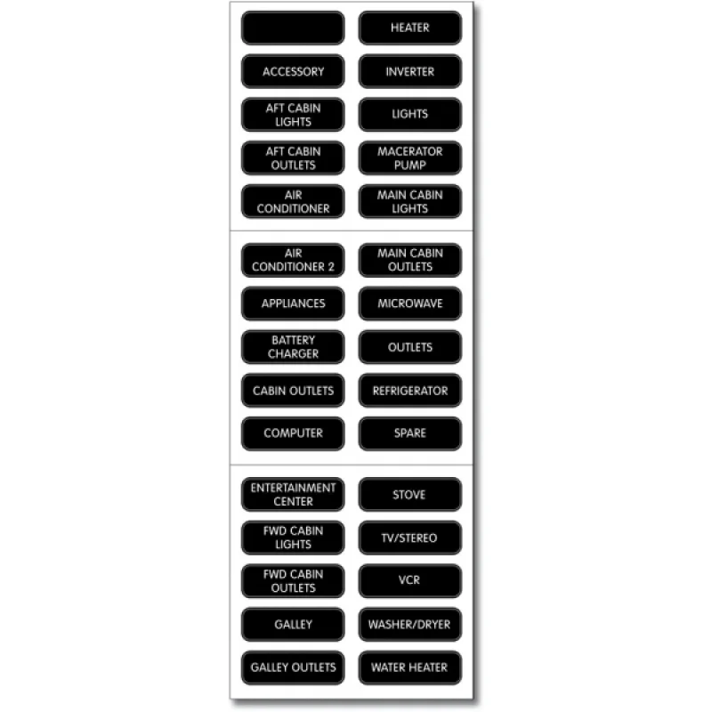 Basic AC Panel etiket seti