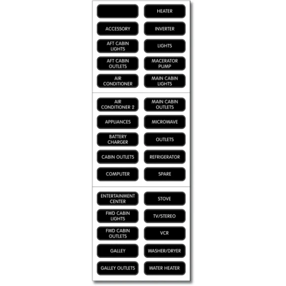 Basic AC Panel etiket seti