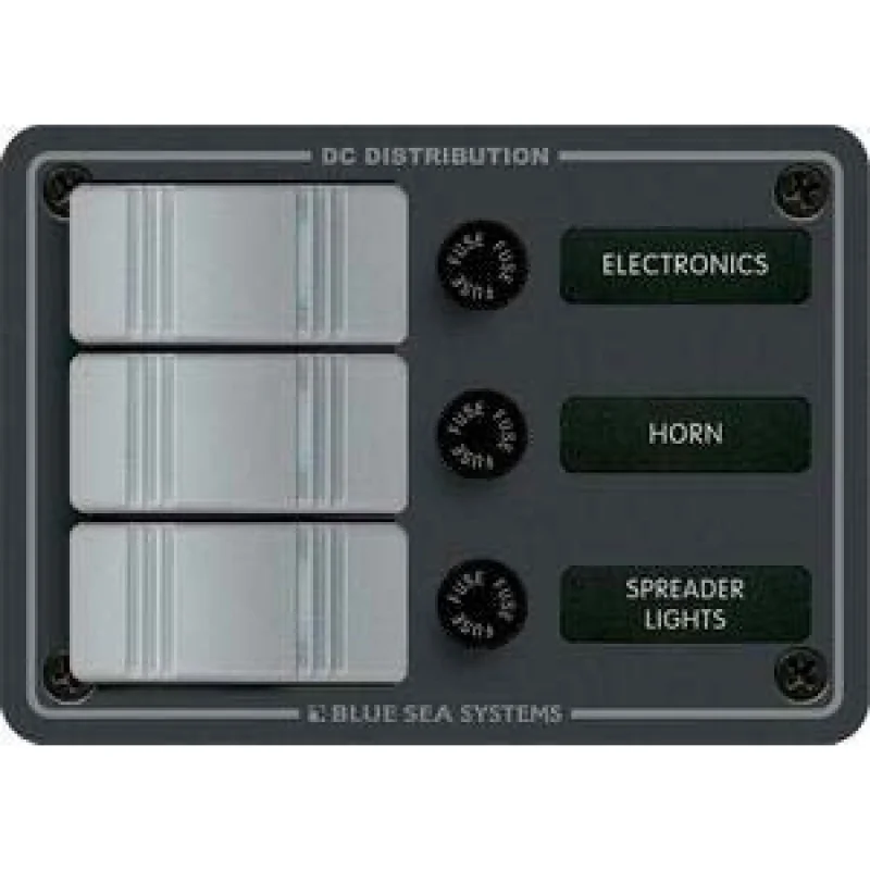 Blue Sea Systems Su geçirmez sigorta paneli. Flybridge ve açık kokpitler için dizayn edilmiştir.