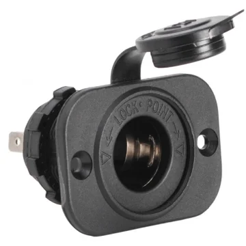 Çakmak soketi. Siyah polikarbonat. - 1