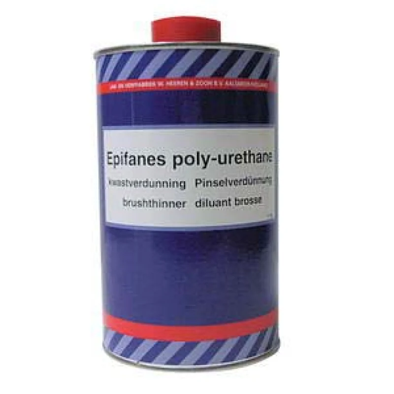 Epifanes tiner, 1 litre. Poliüretan verniğin fırça ile uygulanmasında kullanılır.