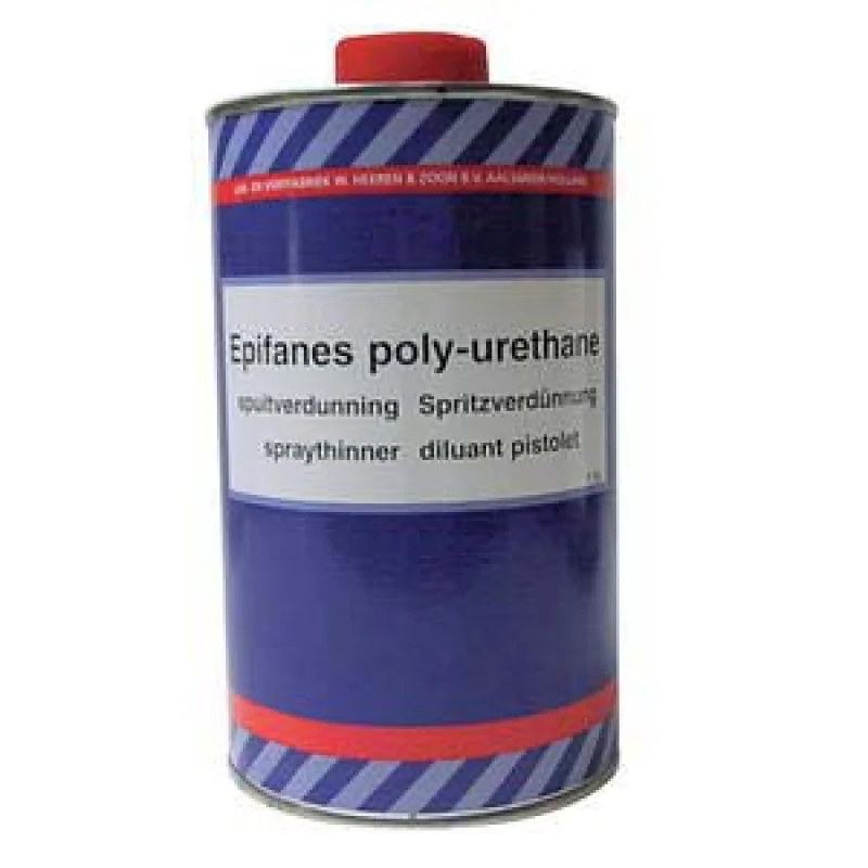Epifanes tiner, 1 litre. Poliüretan verniğin sprey uygulamasında kullanılır.