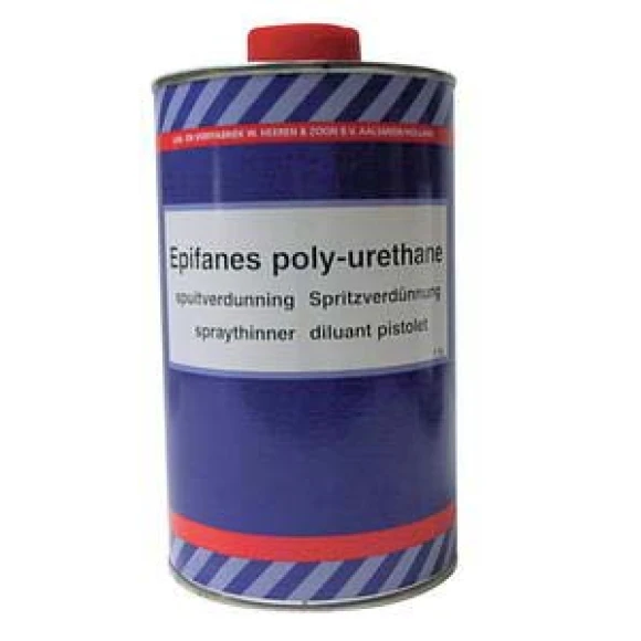Epifanes tiner, 1 litre. Poliüretan verniğin sprey uygulamasında kullanılır.
