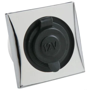 Frilight priz. Çakmak tipi. Kromaj. Kapakçıklı. - 1