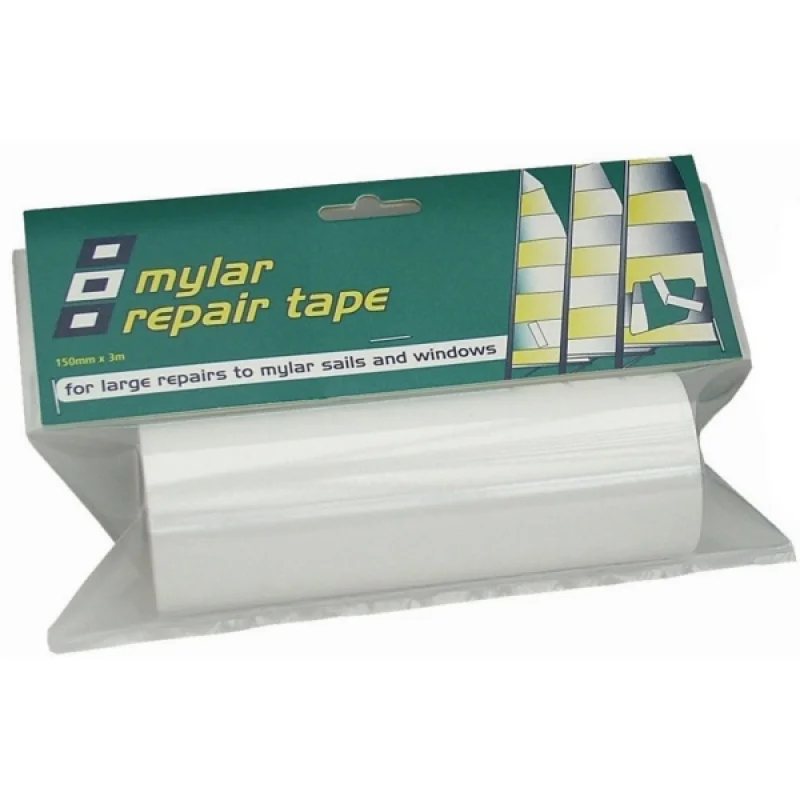 Mylar yelken tamir bandı. Şeffaf, 15 cm×3 mt