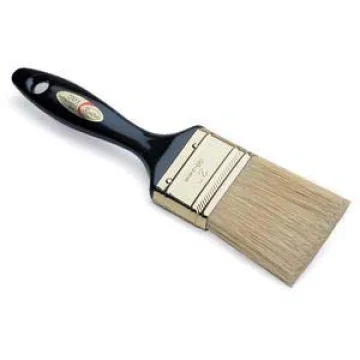 Red Tree Onyx. Straight Cut, Plastic Handle, 100% White China Bristle Brush. 1 1/2" - 1