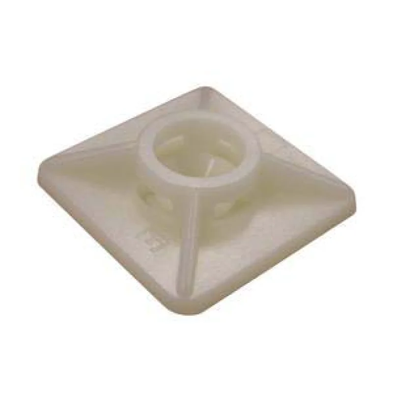 Plastik kablo kelepçeleri için kendinden yapışkanlı sabitleme parçası.