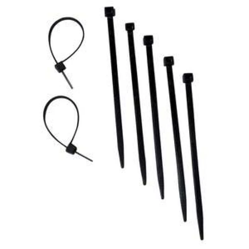 Plastik kablo kelepçesi. Siyah ve beyaz renklerde.