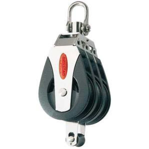 Ronstan 50 serisi bilyalı makara. Üçlü, kuyruklu.