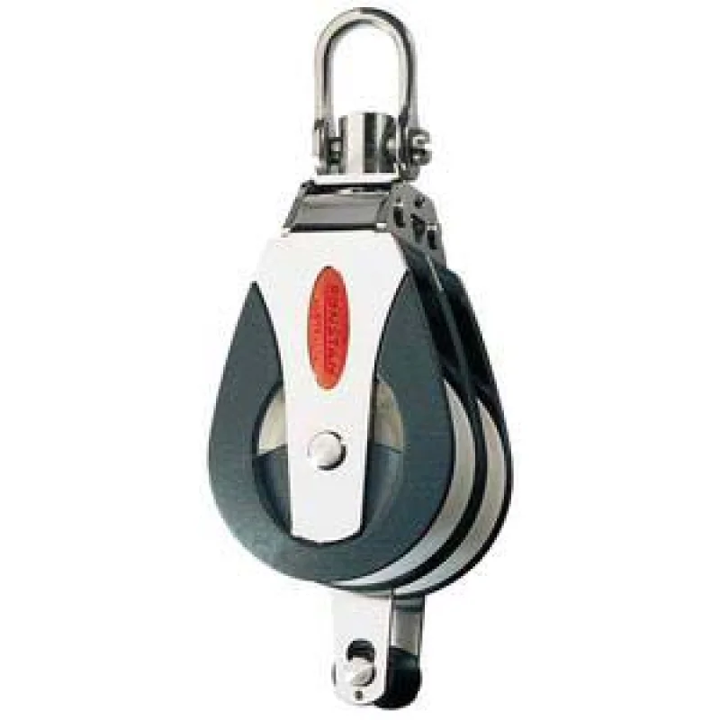 Ronstan 50 serisi bilyasız makara. Çiftli, kilitli, kuyruklu.