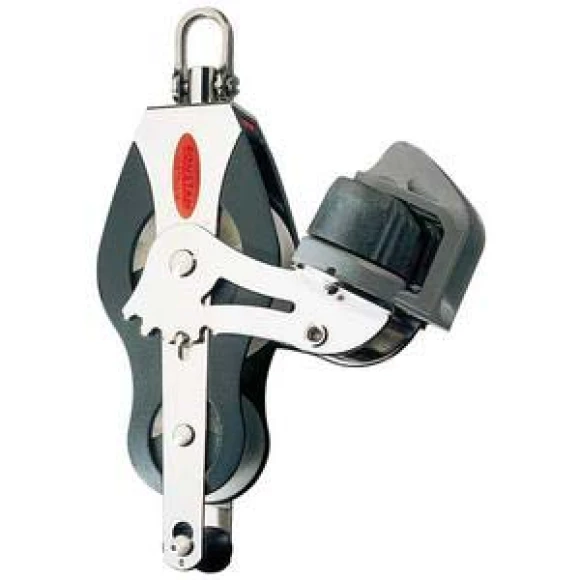 Ronstan 50 serisi bilyasız makara. Çiftli, kuyruklu, cemkilitli.