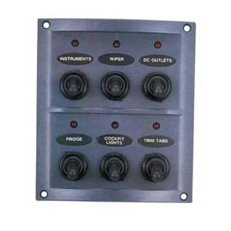 Sigorta paneli, 6´lı, splash-proof. Etiket seti dahil. 108x124 mm.