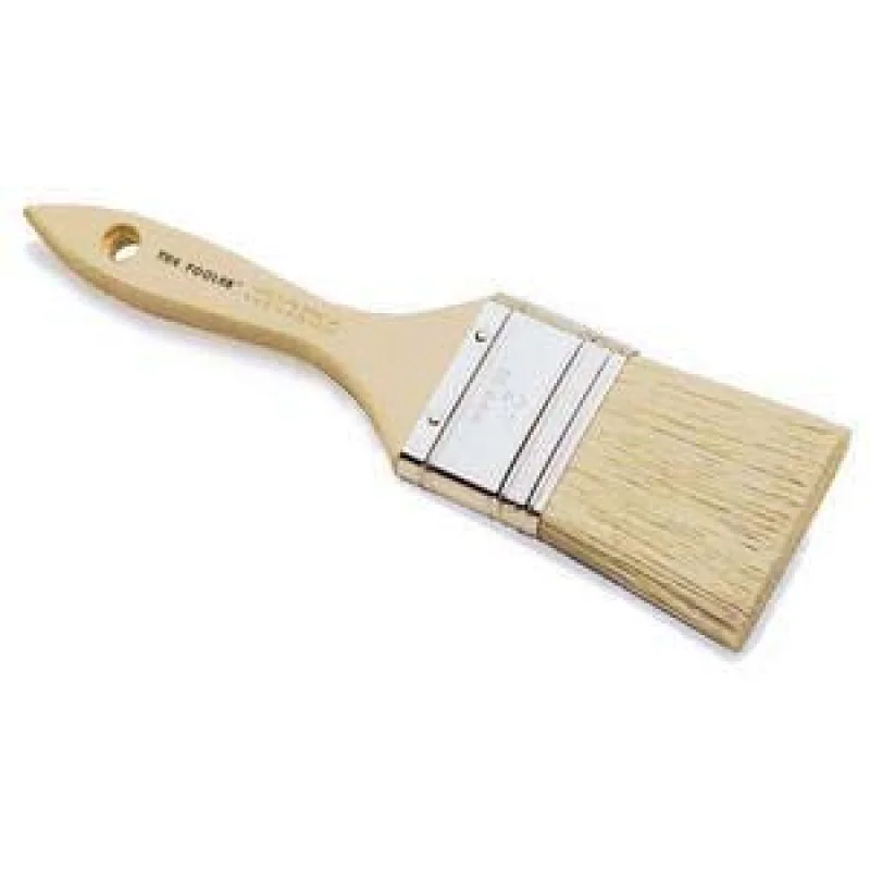 Red Tree The Fooler. Square, Flat Cut. Economical Brush with Wooden Handle. 1 1/2"