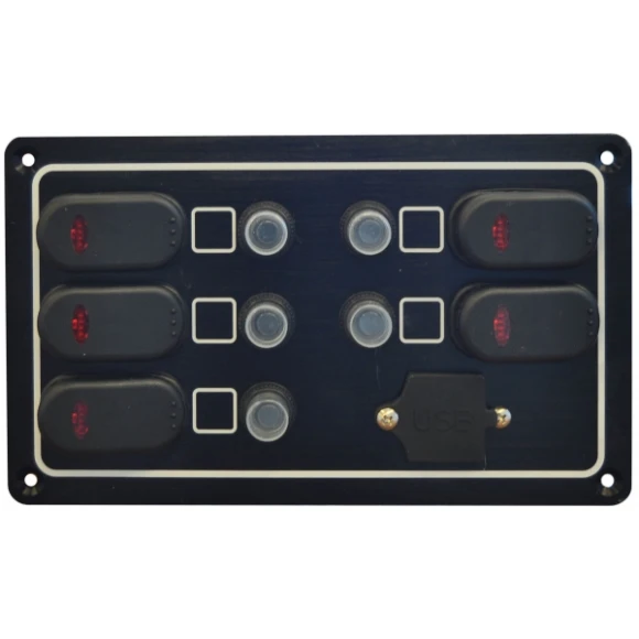 Usb portlu sigorta paneli. IP65 Su geçirmez.