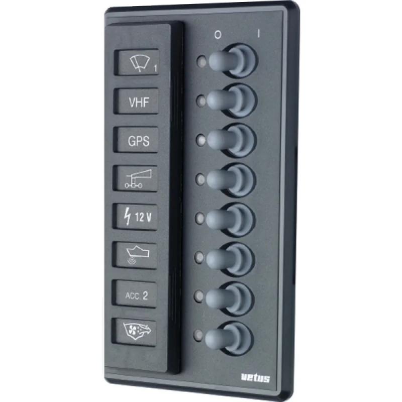 Vetus sigorta paneli. Tip P8F. Ledlidir ve ATO tipi sigortalara sahiptir.