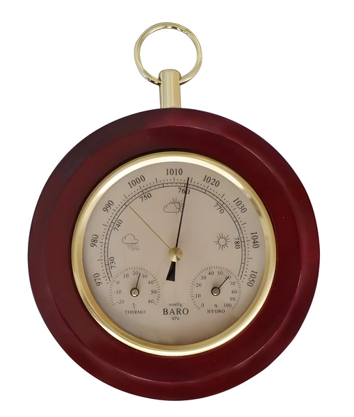 Barometre - Termometre - Higrometre Seti. Kadran Ø 11 cm Ahşap Plaka Ø 15 cm
