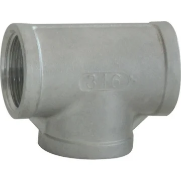 Dişli Tee. Dişi-Dişi. AISI 316 Paslanmaz çelik. - 1