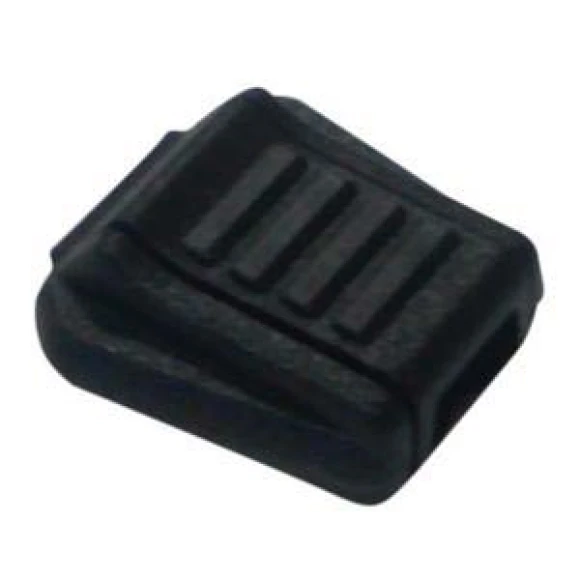 Fermuar tutamağı. Siyah plastik.