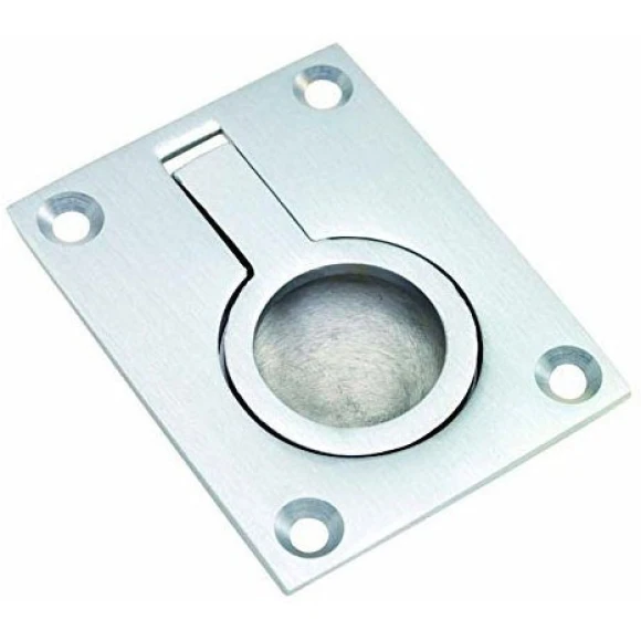 Gömme kulp, paslanmaz çelik. 38x44 mm.