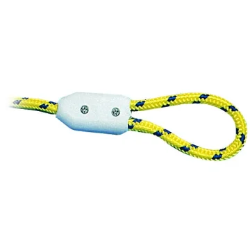 Rope terminal, white plastic. Pair. - 1