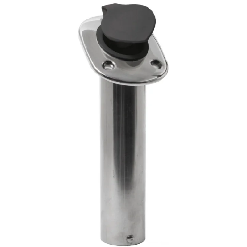 Kamış yuvası, paslanmaz çelik. Kauçuk koruyucu kapaklı. Ø 42 mm.