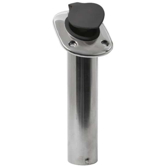 Kamış yuvası, paslanmaz çelik. Kauçuk koruyucu kapaklı. Ø 42 mm.