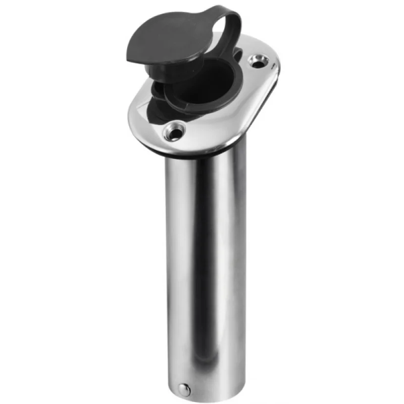 Kamış yuvası, paslanmaz çelik. Kauçuk koruyucu kapaklı. Ø 42 mm.