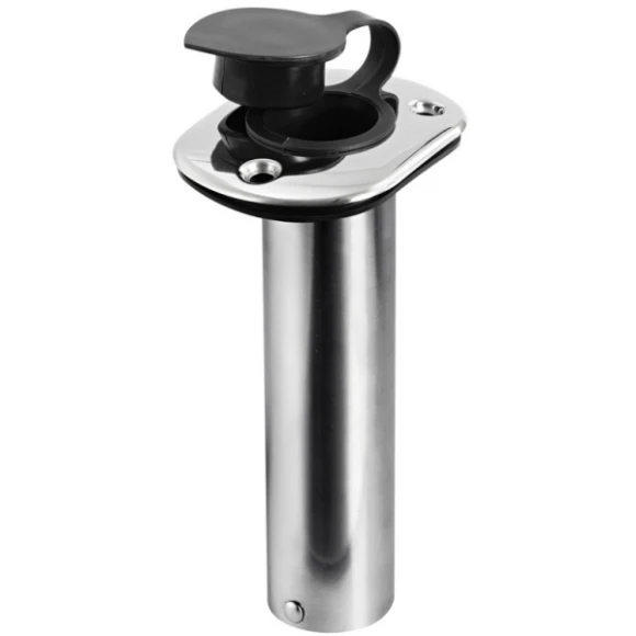 Kamış yuvası, paslanmaz çelik. Kauçuk koruyucu kapaklı. Ø 42 mm.