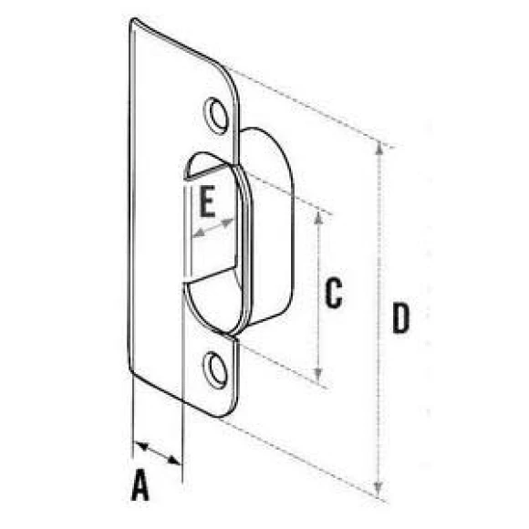 Kilit aynası (karşılığı). Mobella model McCoy, Compact ve Omni için. Sarı üzeri nikelaj.