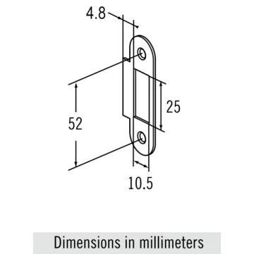 Kilit aynası (karşılığı). Mobella model McCoy ve Compact için. Sarı üzeri nikelaj. - 1