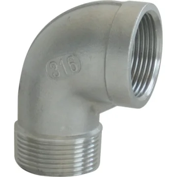 Kuyruklu dirsek. Erkek-Dişi. AISI 316 Paslanmaz çelik. - 1