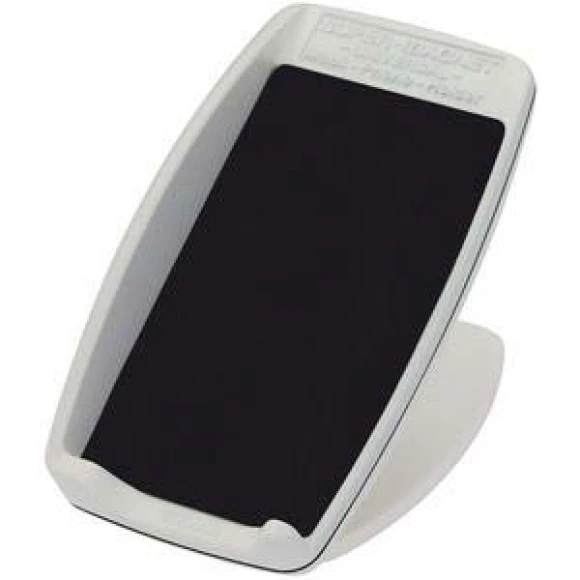 Mobil telefon tutucu, beyaz plastik. 104X59x59mm.