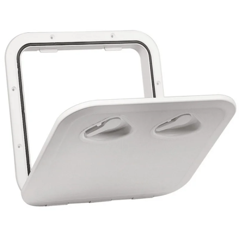 Plastik kapak. Beyaz. 180° açılabilir.