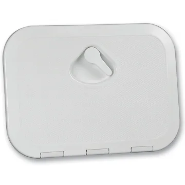 Plastik kapak. Beyaz.180° açılabilir. Vida delikleri kapak altındadır, kapalı iken görülmez. - 1