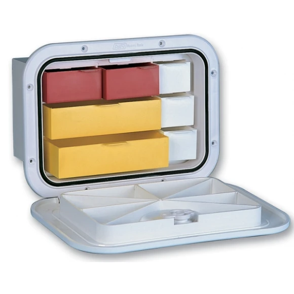 Plastik olta/malzeme dolabı. Beyaz.