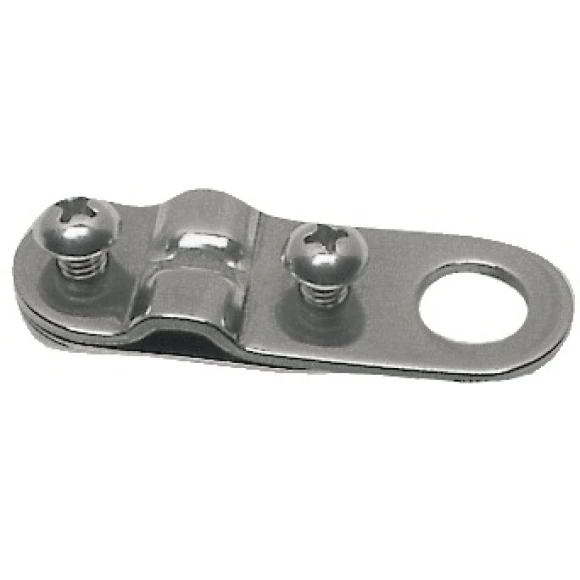 Tele bayrak bağlama kelepçesi. Paslanmaz çelik.