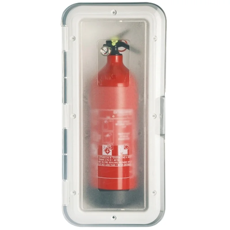 Yangın söndürücü yuvası. Şeffaf kapaklı. 1 kg.