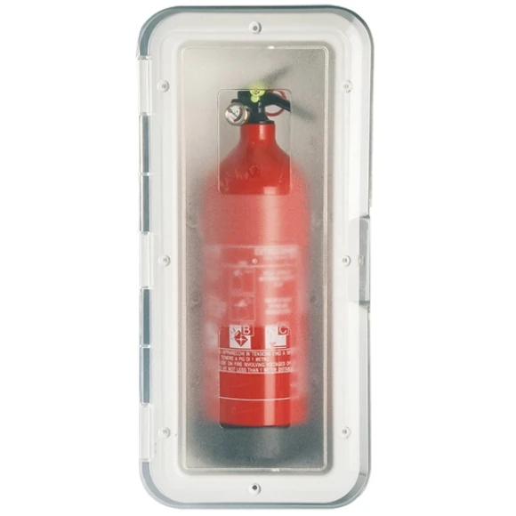 Yangın söndürücü yuvası. Şeffaf kapaklı. 2 kg.