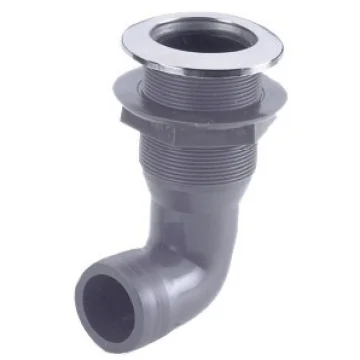 90°. Gri plastik. Paslanmaz çelik kafalı.  - 1