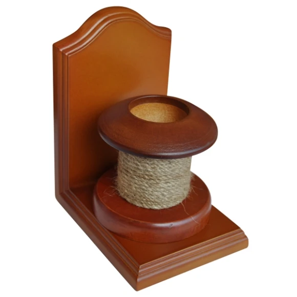 Ahşap kitap tutucu, vinç figürlü