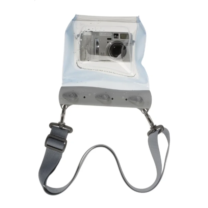 Aquapac fotoğraf makinesi kılıfı. \nBüyük, zoom&amp;#39;lu fotoğraf makineleri için.