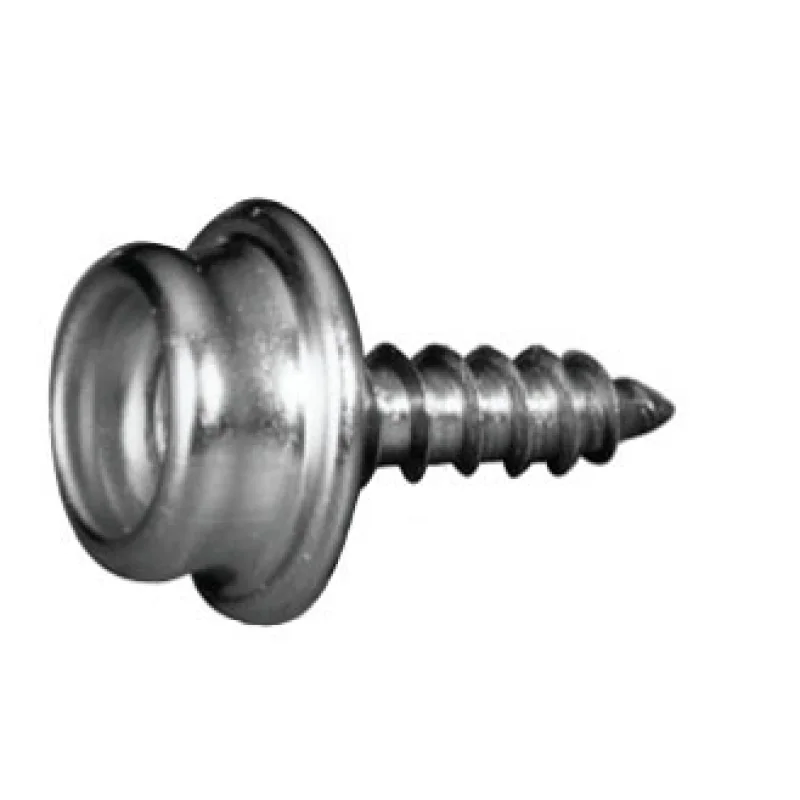 Çıtçıt alt parçası, vidalı, paslanmaz çelik.