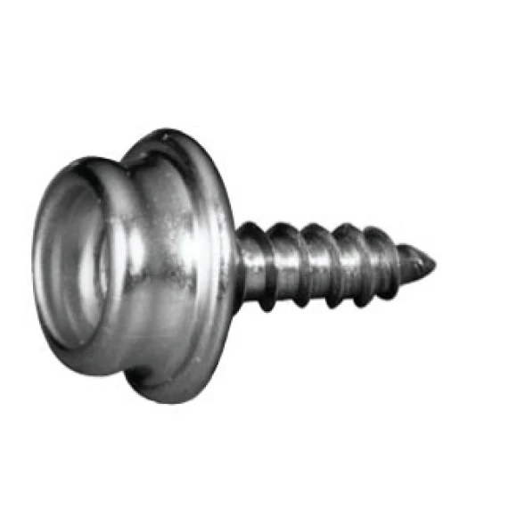 Çıtçıt alt parçası, vidalı, paslanmaz çelik.