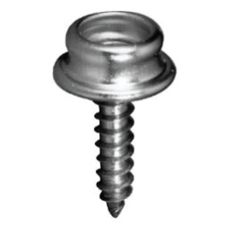 Çıtçıt alt parçası, vidalı, paslanmaz çelik.