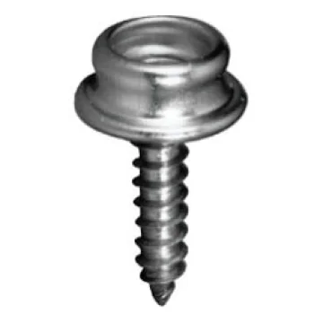 Çıtçıt alt parçası, vidalı, paslanmaz çelik. - 1